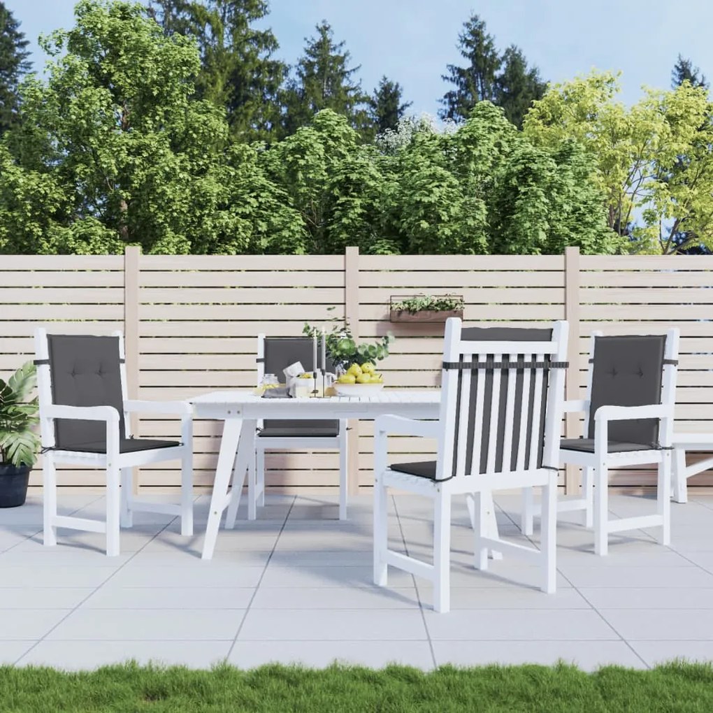 vidaXL Almofadões lombares p/ cadeiras de jardim 4pcs oxford antracite