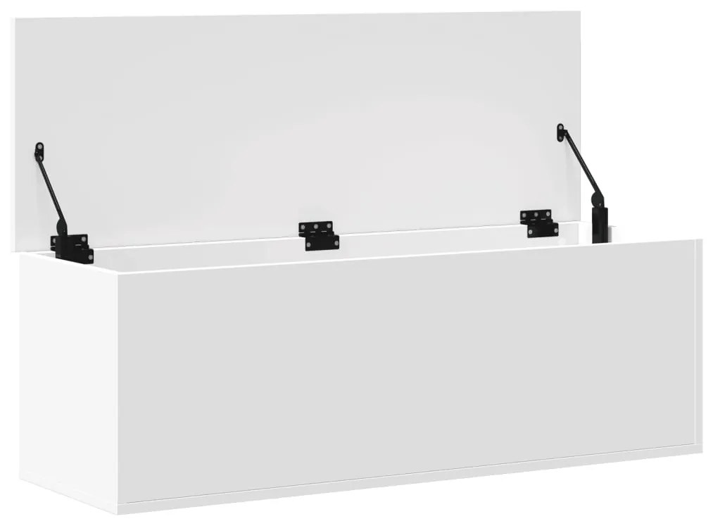 Caixa de arrumação 102x35x35 cm derivados de madeira branco