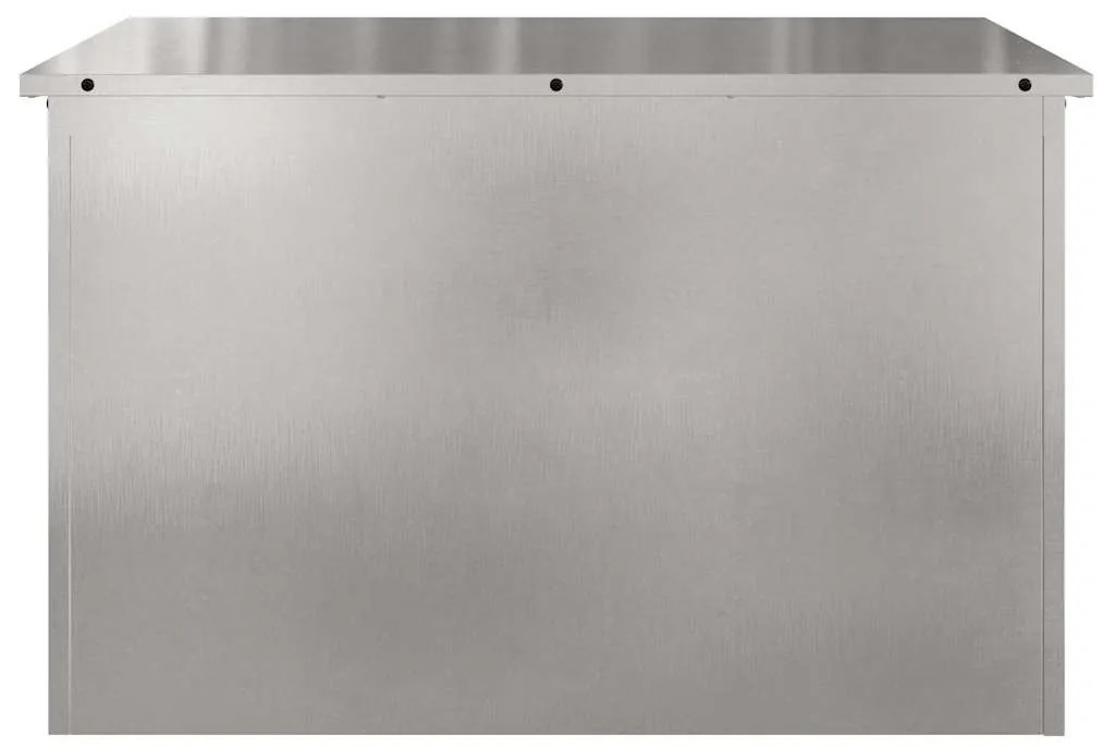 Caixa de Armazenamento Externa Prateado 80 x 50.5 x 50 cm