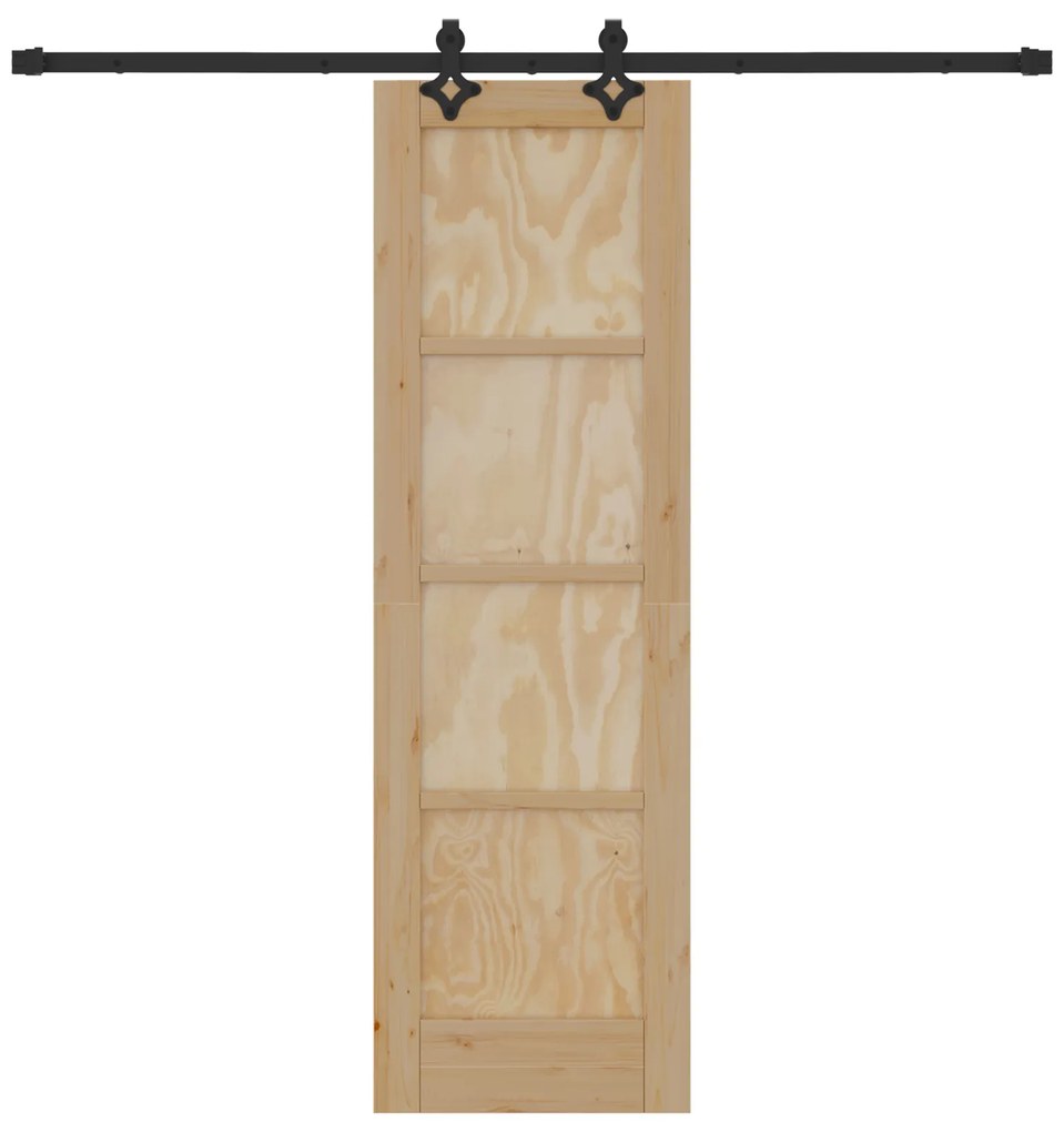 Porta Deslizante vidaXL com Conjunto de Hardware 61x198.5 cm Madeira M