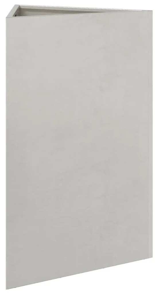 Vaso/floreira 2 pcs triangular 50x43x75 cm aço inoxidável