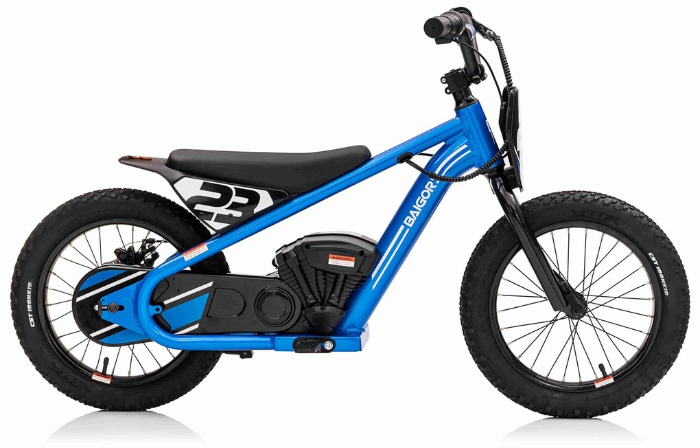 Bicicleta Eletrica Crianças 24V 250W Motor BAIGOR 23 PRO Azul