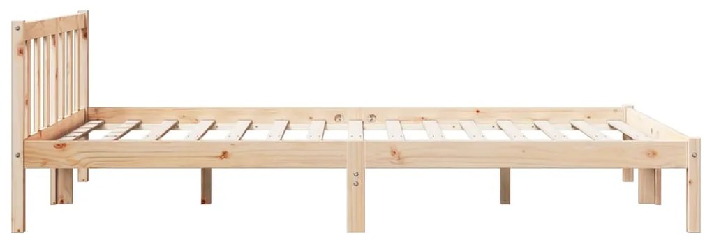 Cama extra longa sem colchão 160x220 cm madeira de pinho maciça
