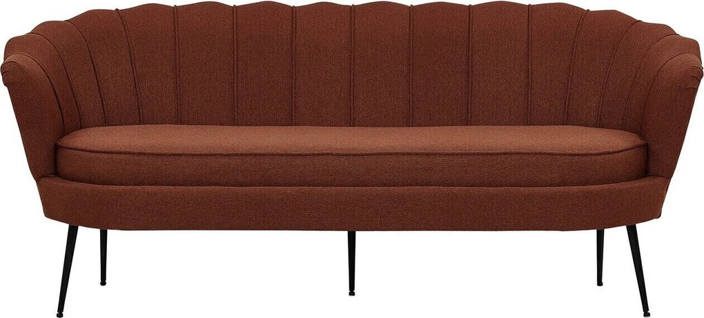 Sofá Dallas 2917, Número de lugares: 3, Preto, Castanho escuro, 181x78x79cm, Tecido, Pernas: Metal