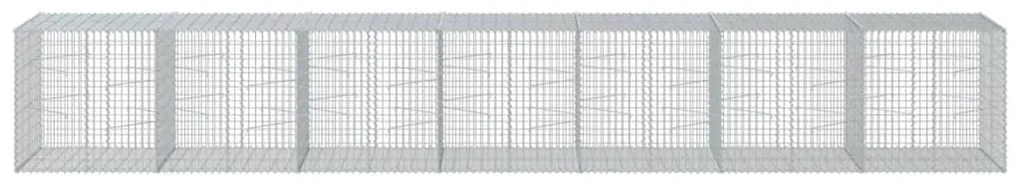 Cesto gabião com cobertura 700x100x100 cm ferro galvanizado