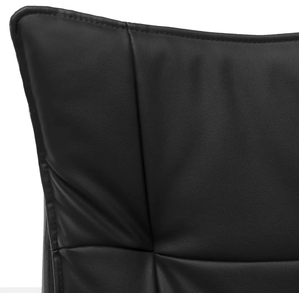 Cadeira de escritório c/ função massagem couro artificial preto