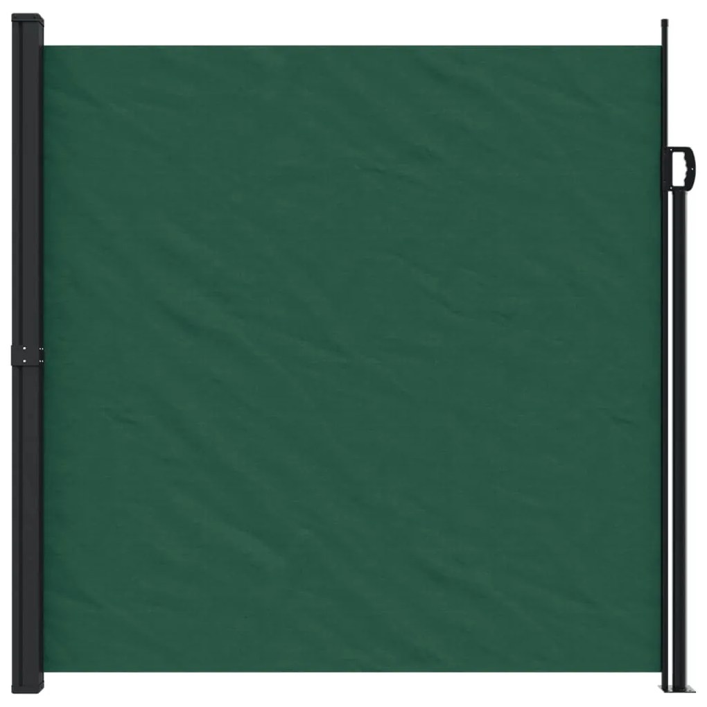 Toldo lateral retrátil 200x600 cm verde-escuro