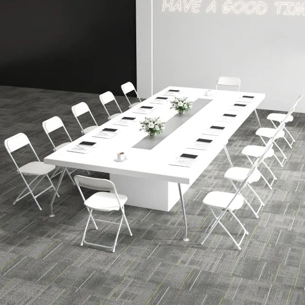 Conjunto 4 Cadeiras de jardim, cozinha, sala Dobráveis Portáteis com Assento e Encosto de Plástico Estrutura Metálica Capacidade de Carga 350 kg Leve