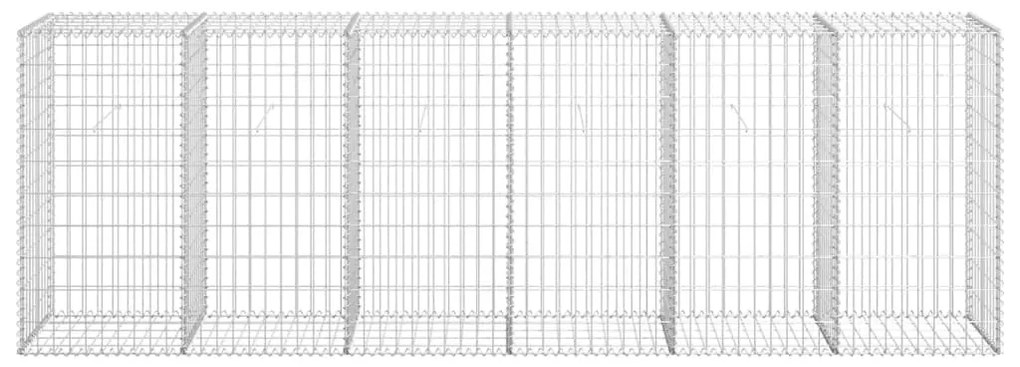 Muro gabião com tampas aço galvanizado 300x50x100 cm