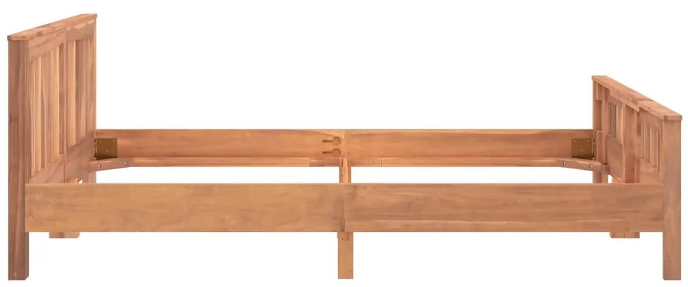 Estrutura de cama 140x200 cm madeira de teca maciça
