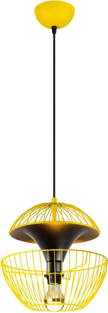 Candeeiro de Teto Telmander – Amarelo – 30 x 30 x 45-135 cm
