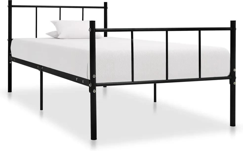 Estrutura de cama 100x200 cm metal preto