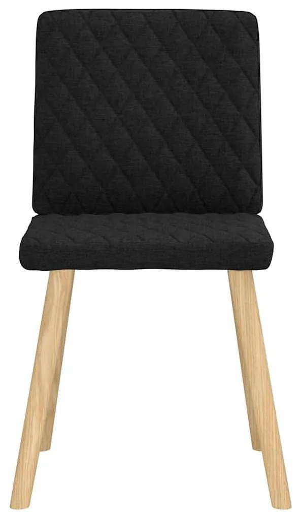 Cadeiras de jantar 6 pcs tecido preto