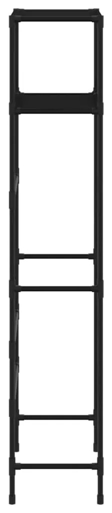 Estante arrumação p/ sanita 2 níveis 53,5x28x143 cm ferro preto