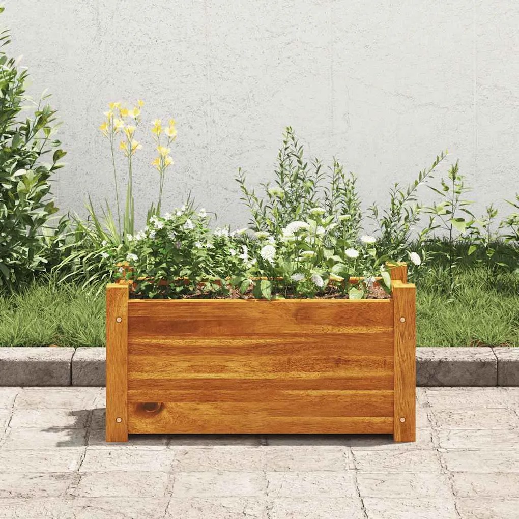 Canteiro elevado de jardim 50x25x25 cm madeira de acácia