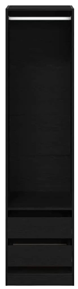 Guarda-Roupa - Carvalho Preto, 50 x 50 x 200 cm, Feito de Madeira de E