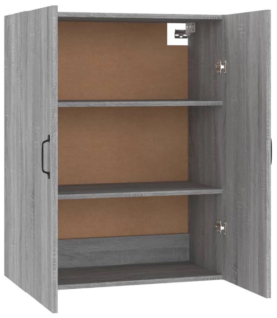 Armário suspenso 69,5x34x90cm derivados de madeira sonoma cinza