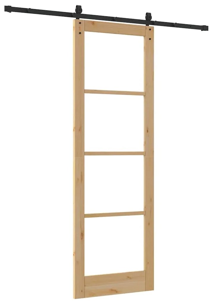 Conjunto de Porta Deslizante vidaXL com Conjunto de Ferragens 78x232 c