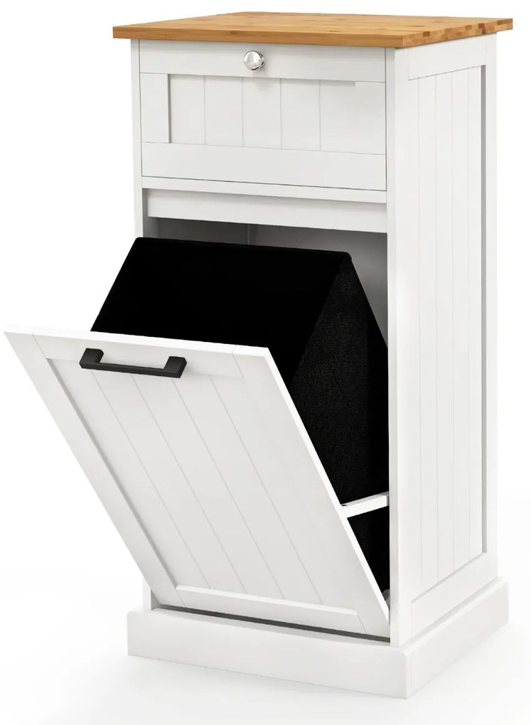 Armário para roupa suja com cesto para roupa suja e gaveta Organizador de roupa suja para quarto de banho Lavandaria 40 x 37 x 82 cm Branco