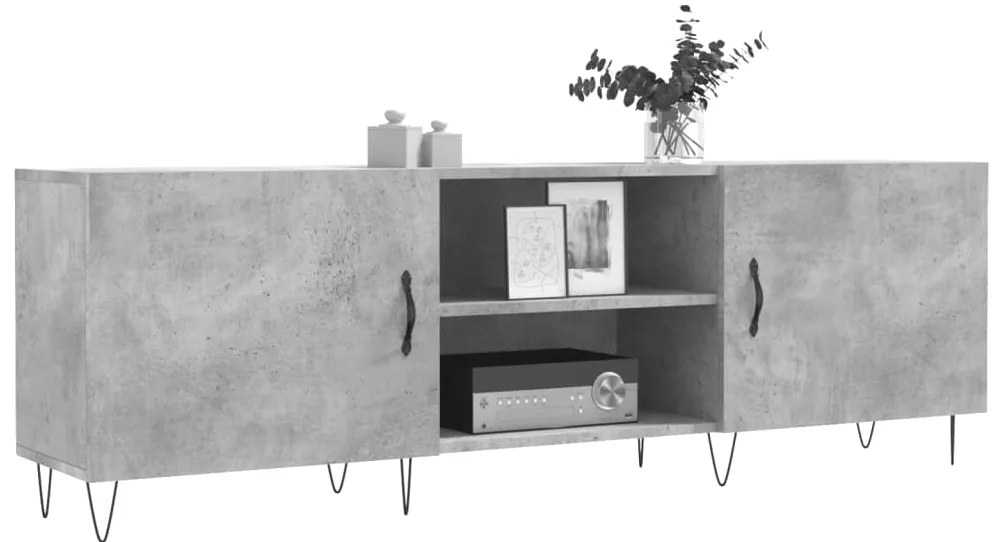 Móvel de TV 150x30x50 cm derivados de madeira cinza-cimento