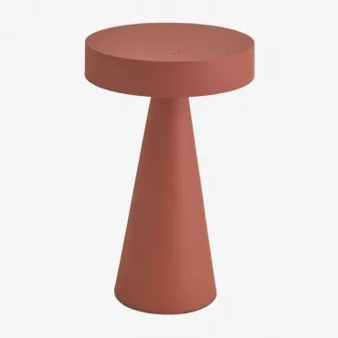 Lâmpada De Mesa Led Sem Fios Para Exterior Em Ferro Catinca Terracota - Sklum