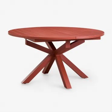 Mesa De Jardim Extensível Em Alumínio Barces 145-200x145 Cm Terracota - Sklum