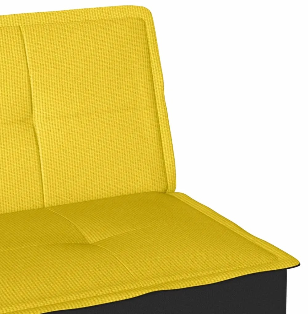 Sofá-cama tecido amarelo-claro