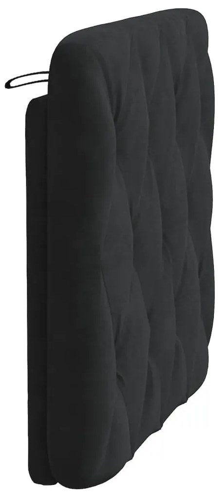Almofadão de cabeceira 80 cm veludo preto