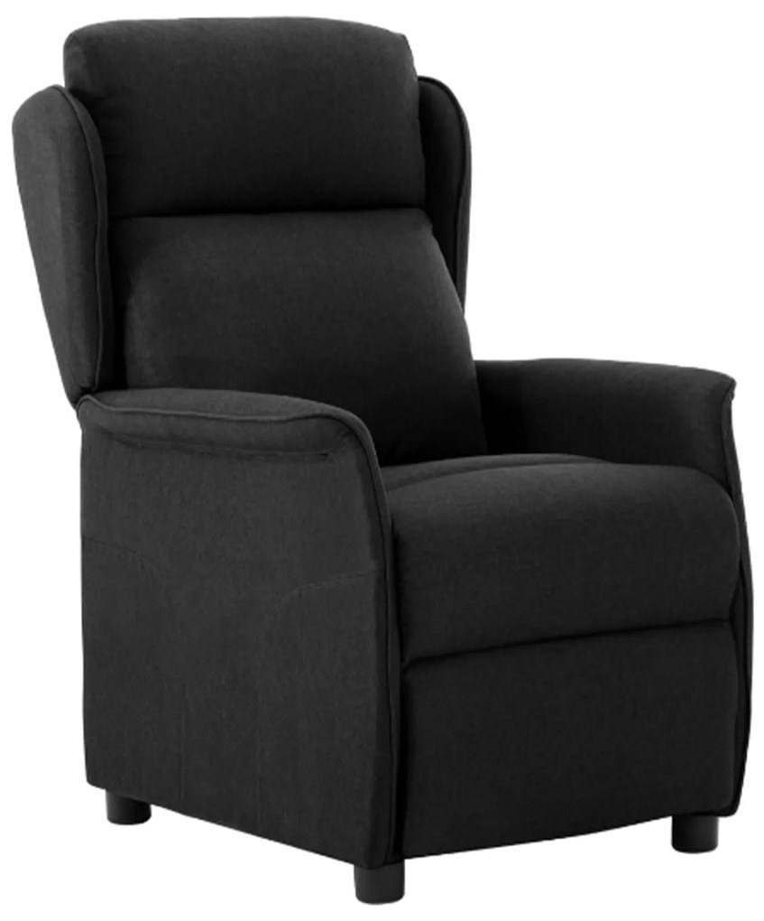 vidaXL Poltrona Recliner Tecido Preto