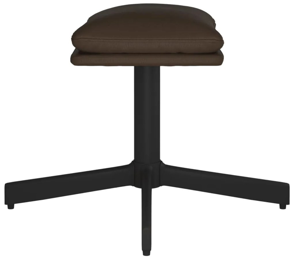Apoio de pés 60x60x36 cm couro artificial castanho