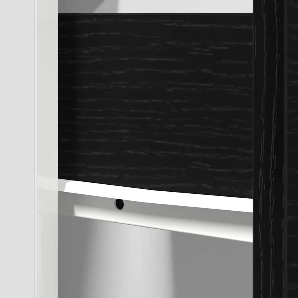 Armário de Gavetas Oak Preto da - 50x46x81,5 cm, feito de MDF.