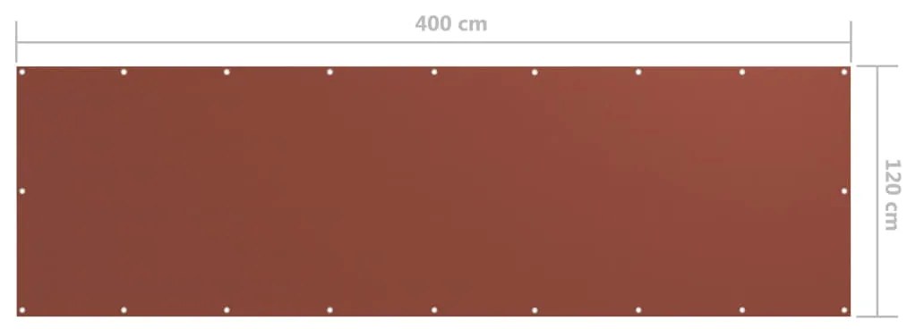 Tela de varanda 120x400 cm tecido Oxford terracota