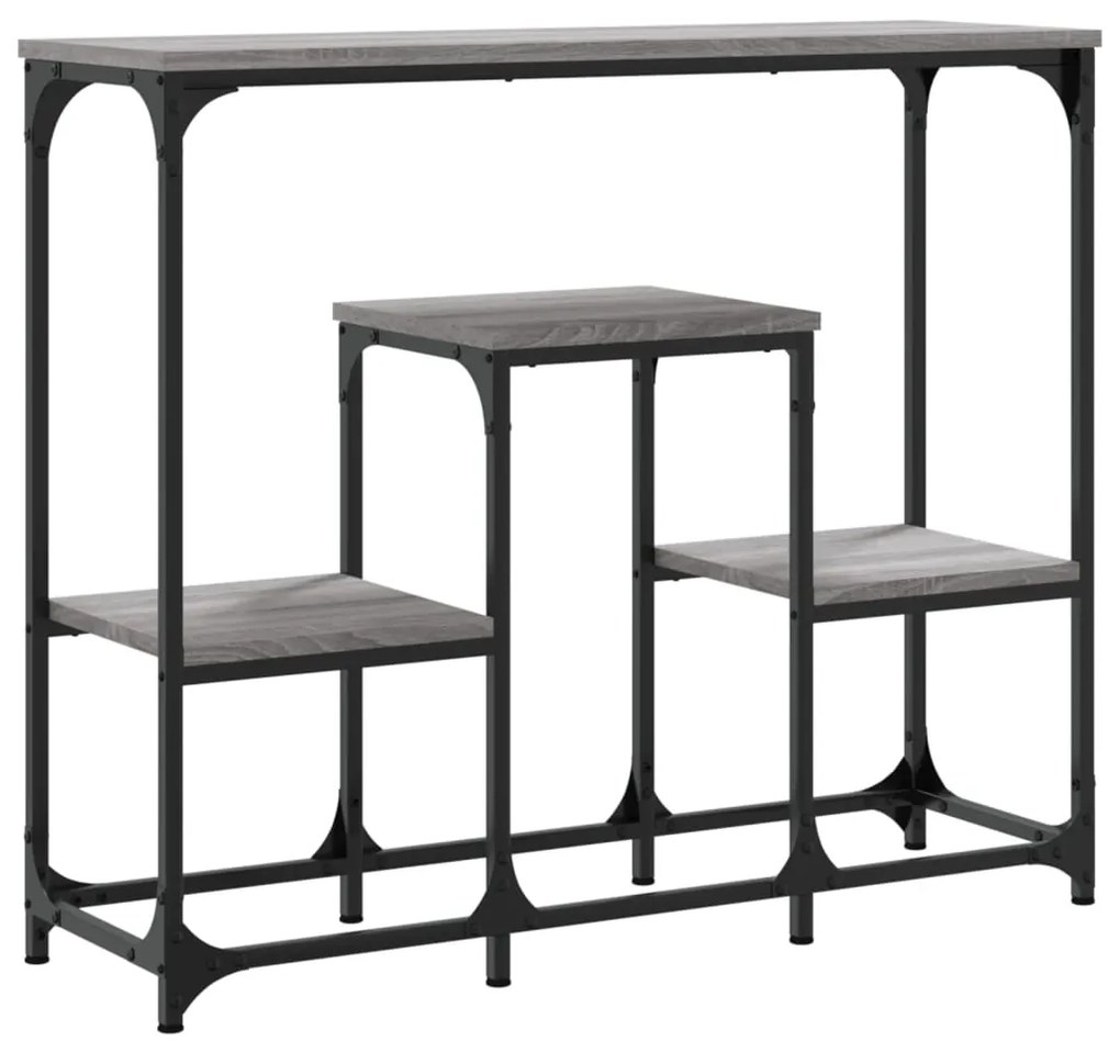 Mesa consola 89,5x28x76 cm derivados de madeira cinzento sonoma