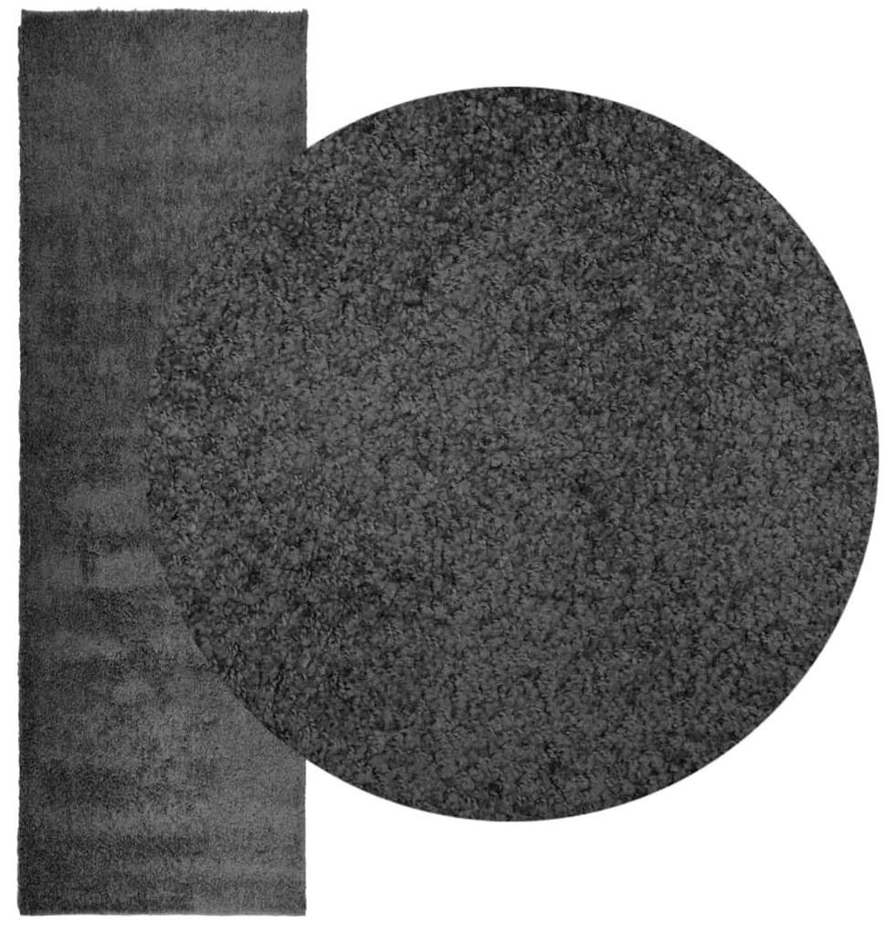 Tapete shaggy de pelo alto PAMPLONA 80x250 cm antracite