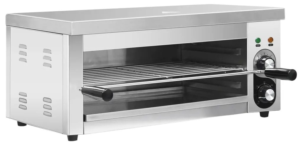 vidaXL Grelhador elétrico salamandra 2500 W aço inoxidável