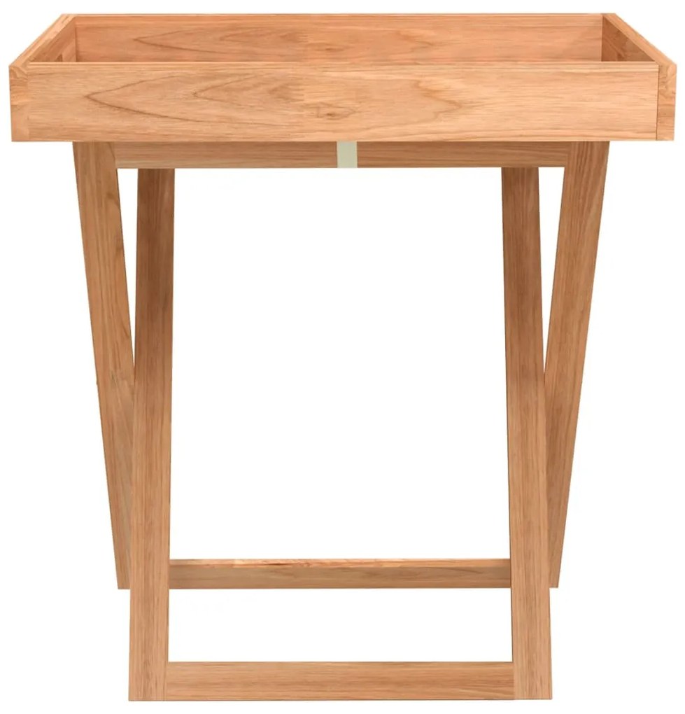 Mesa/tabuleiro dobrável 52x36x56,5 madeira de nogueira maciça