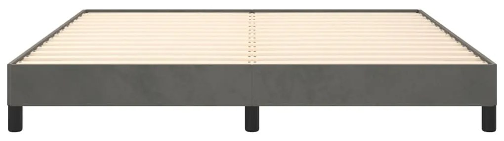 Estrutura de cama sem colchão 160x200 cm veludo cinzento-escuro