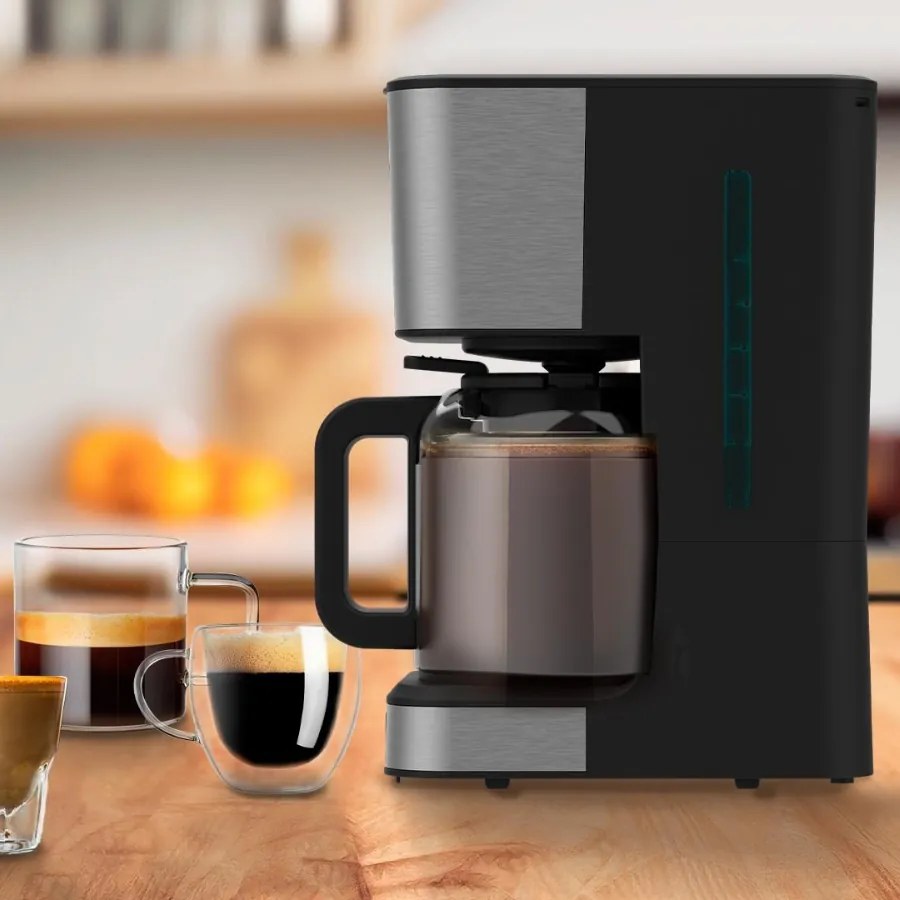 Máquina de café de gotejamento Coffee 66 Drop &amp; Thermo em aço inoxidável
