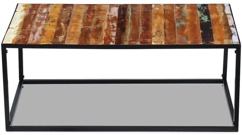 Mesa de centro 100x60x40 cm madeira recuperada maciça