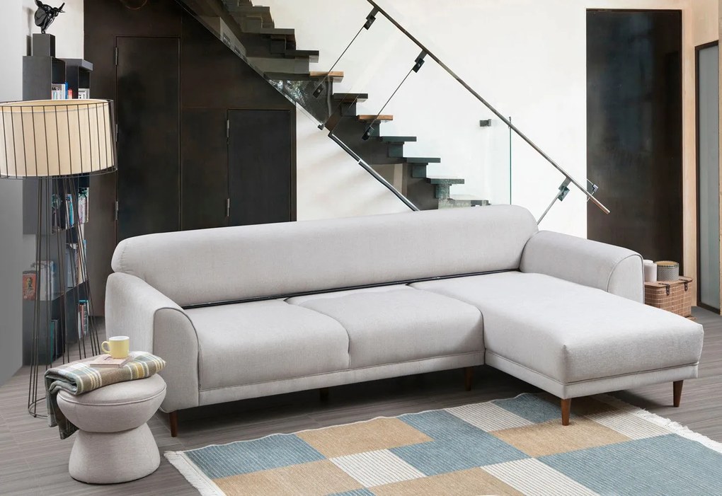Sofá-Cama de Canto Image Corner – Bege – 287 x 169 cm