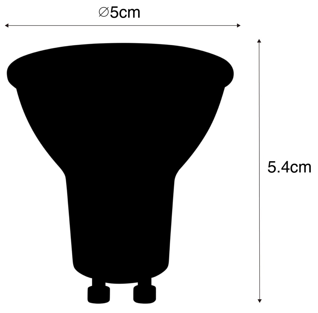 Conjunto de 6 Lâmpadas LED Inteligentes GU10 RBGW 4.5W 350lm 2700K