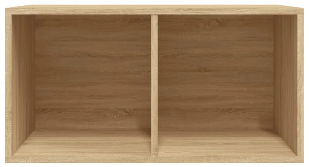 Caixa discos vinil 71x34x36cm derivados madeira carvalho sonoma