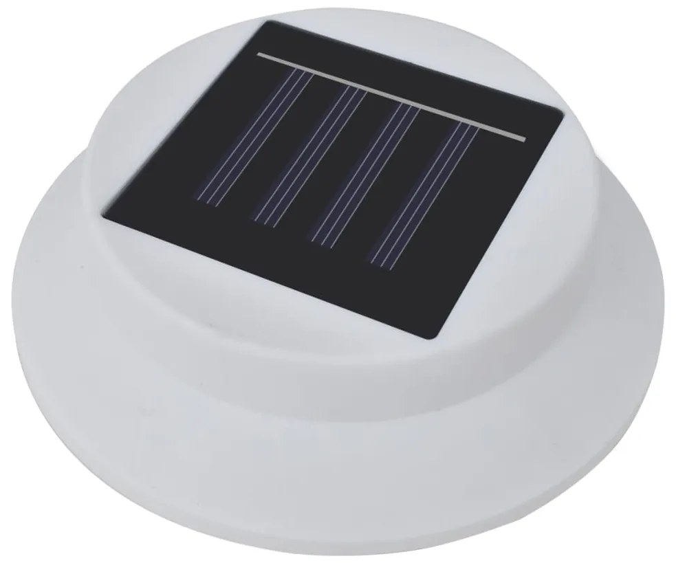 Candeeiros solares de exterior LED para vedações 12 pcs branco