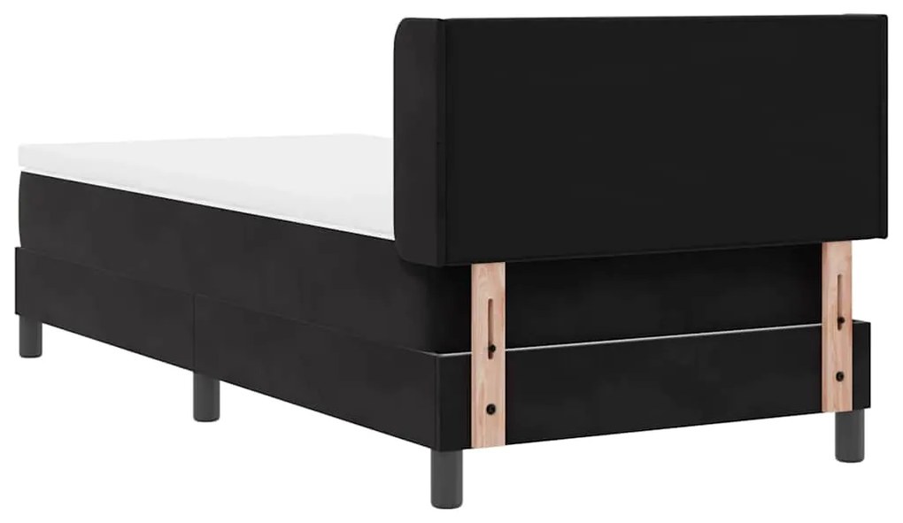 Camaspring vidaXL com colchão Preto 90x190 cm Veludo