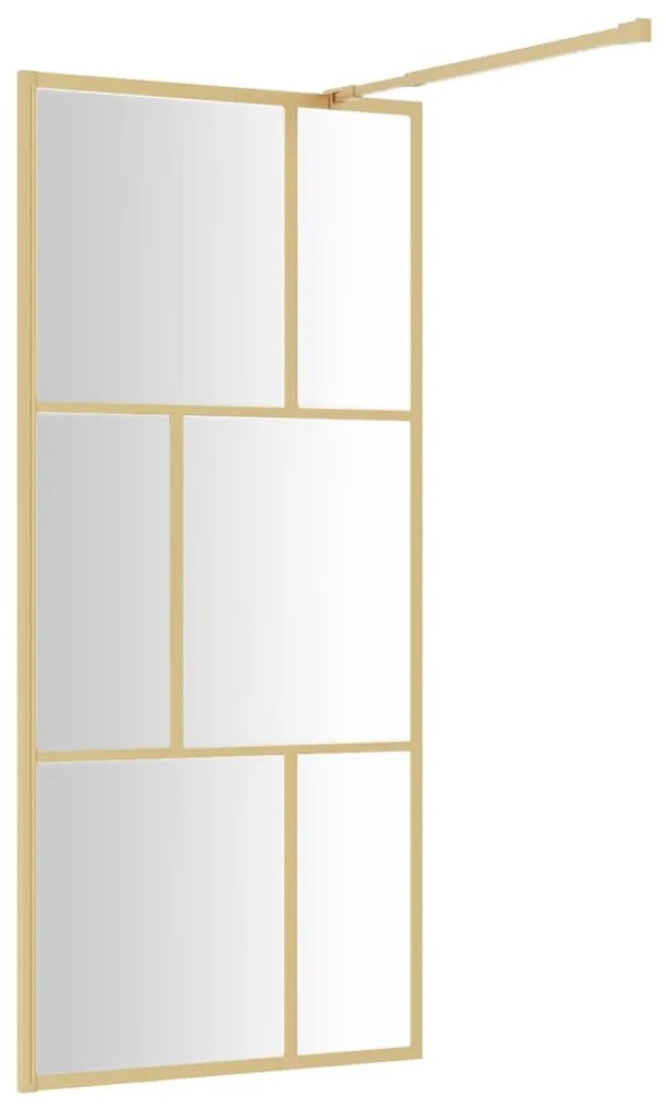 Divisória de chuveiro 90x195 cm vidro transparente ESG dourado