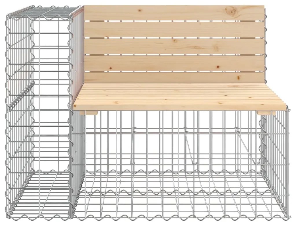 Banco de jardim c/ design gabião 92x71x65,5 cm pinho maciço