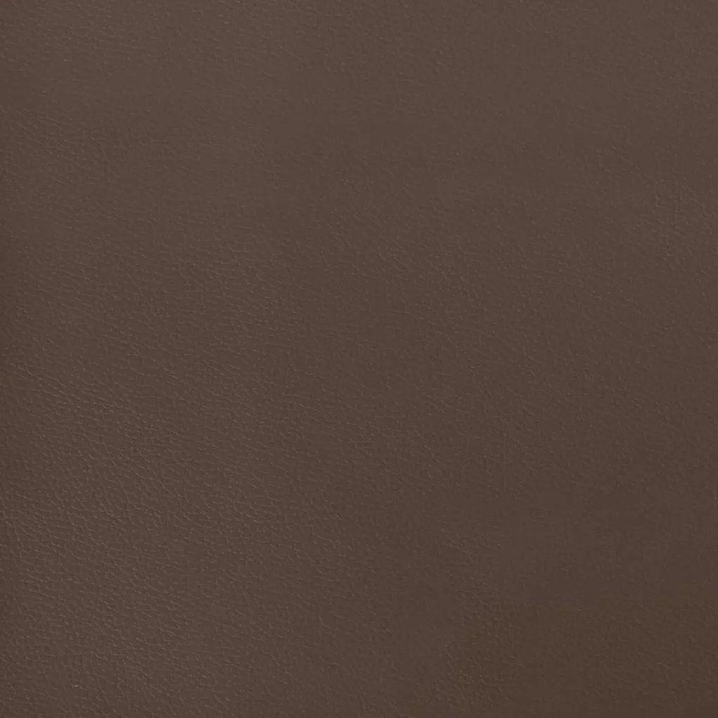 Estrutura de Cama Salu em Couro Artificial Castanho - 90x190 cm - Desi
