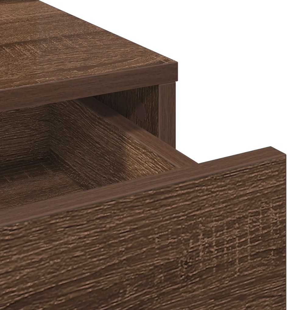 Mesa de Maquiagem com Gavetas Castanho Carvalho 79x41x140 cm