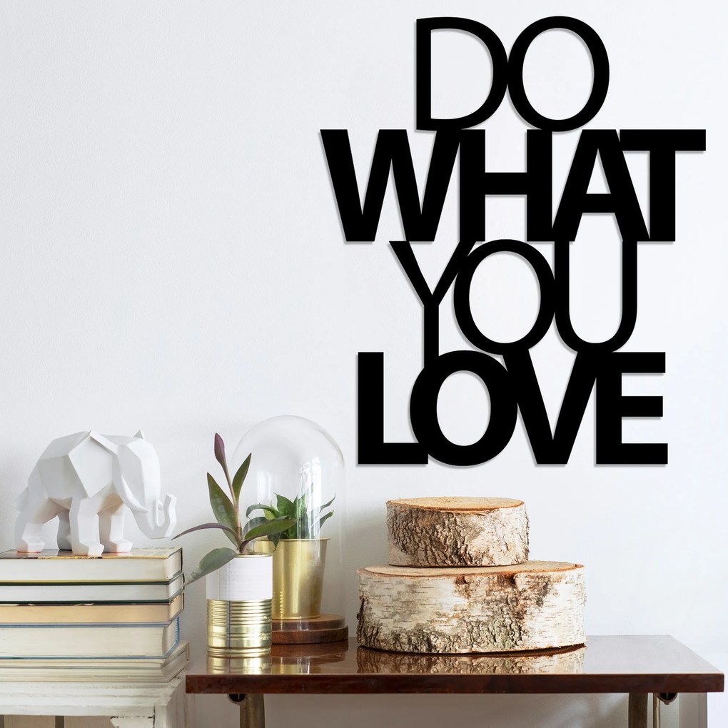 Acessório Decorativo de Parede Metálico Do What You Love 2 – Preto – 4