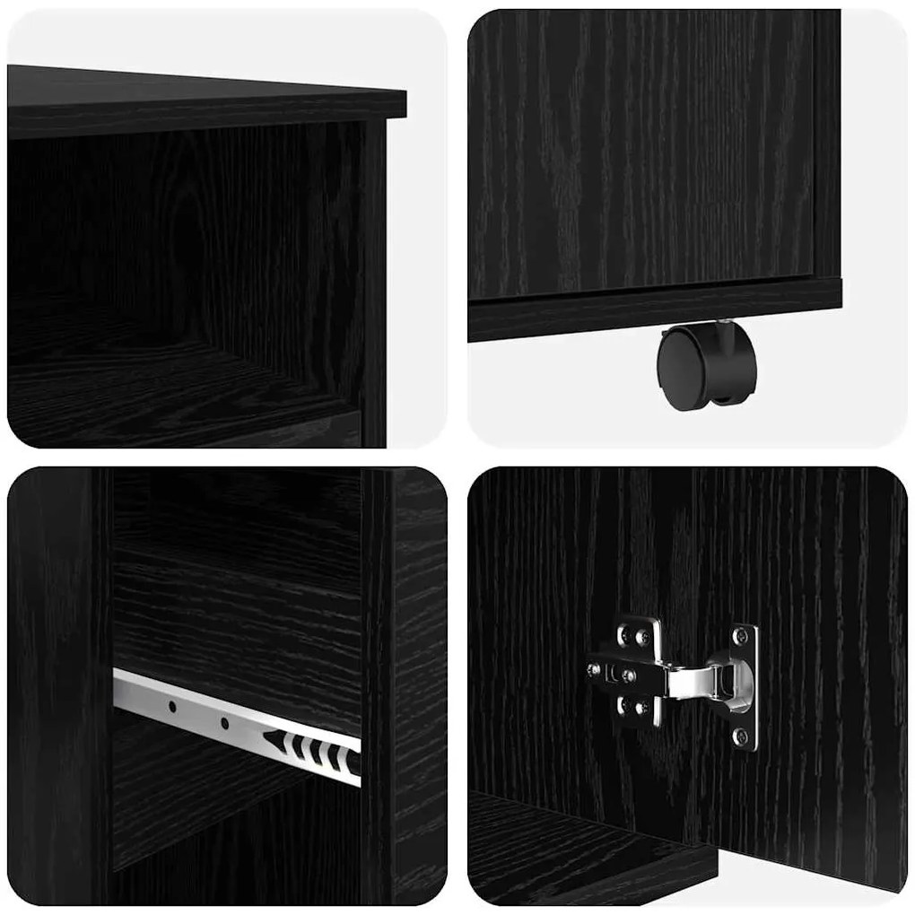 Mesa de Computador Carvalho Preto Carvalho Preto